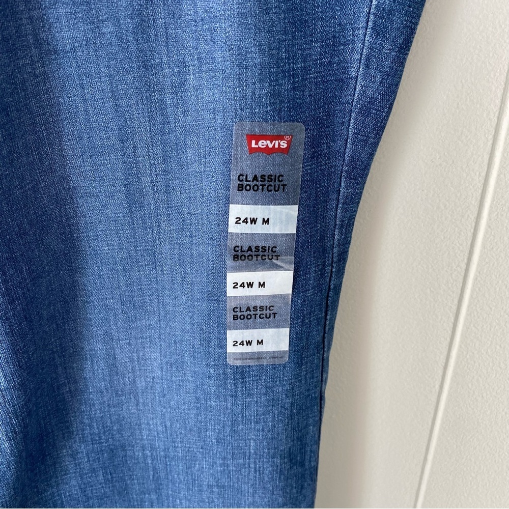 Levi's Women's Classic Bootcut Jeans Blue Stretch Size 24W Cotton Blend New - Picture 5 of 15